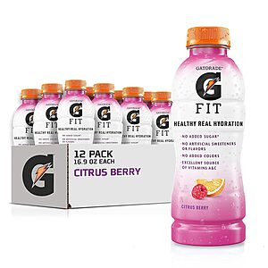 12-Pack 16.9-Oz. Gatorade Fit Electrolyte Beverage (Citrus Berry, Tropical Mango, or Watermelon Strawberry) $11.15 w/ S&S + Free Shipping w/ Prime or on $35+