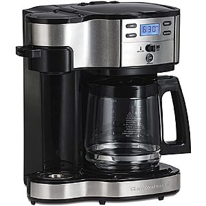 Hamilton Beach 2-Way Coffee Brewer w/ 12-Cup Carafe (Stainless Steel) $39.99 at Amazon