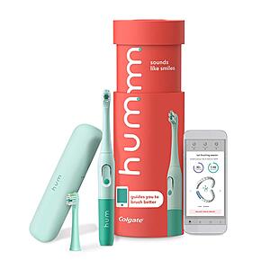 hum by Colgate Smart Battery Toothbrush Kit, Sonic Handle w/ 2 Refill Heads & Travel Case (Teal) $30 + Free Shipping
