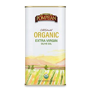 33.8-Oz Pompeian Organic Extra Virgin Olive Oil Cold Extracted Tin $11.15 & More w/ Subscribe & Save