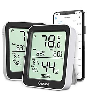2-Pack Govee Indoor Bluetooth Temperature Humidity Monitor $15.85