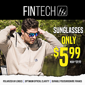 Fintech Thresher Men's Polarized Sunglasses $5.99 + Free Shipping at $25+