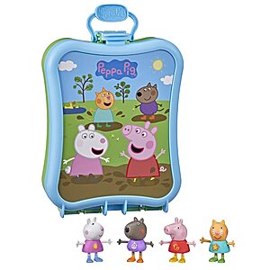 Peppa Pig Toys Peppa's Carry-Along Friends Toy Set w/4 Figures and Carrying Case (Blue) $8.99 + Free Shipping w/ Prime or on $35+