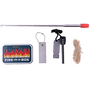 Coghlan's Fire-in-a-Box / Fire Starter (Magnesium Bar, Flint, Bellow & More) $7.49 + Free Shipping w/ Prime or on $35+