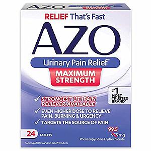 24-Count AZO Urinary Pain Relief Maximum Strength Tablets $3.40 w/ S&S & More + Free S&H