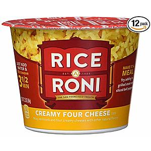 12-Pack of 2oz. Rice a Roni Cups: Chicken $8.60, Creamy Four Cheese $7.50 w/ S&S + Free S/H
