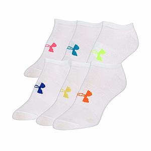 6-Pairs Under Armour Women's Essential No-Show Socks (Size 6-9) $9.50 w/ S&S + Free S/H