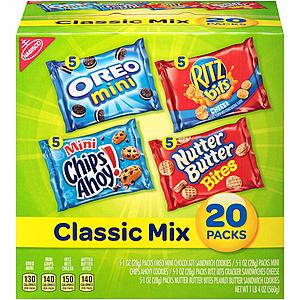20-Pack Nabisco Classic Mix Variety Pack with Cookies & Crackers $4.75 w/ S&S & More + Free S&H