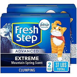 37 lb Fresh Step Advanced Clumping Cat Litter $16.79 AC w/s&s - Amazon