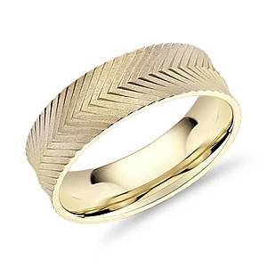 Select Wedding Rings: 14k Herringbone Engraved Wedding Band $445 (50% Off) & More + Free Shipping