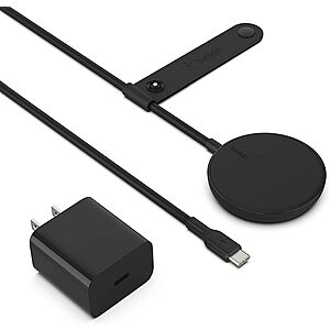 Belkin Magnetic Portable Wireless Charger Pad - 6’ (2M) Long Cable - MagSafe Charger Compatible - $12.99
