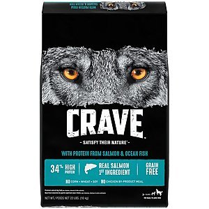 Crave Dog food Salmon and Ocean Fish 22lb Amazon S&S $22-$24