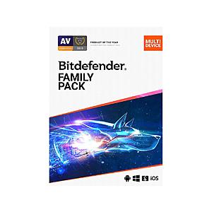 Bitdefender Family Pack 2yr/15-device $37.99 after 4PTRFUN357 promo code