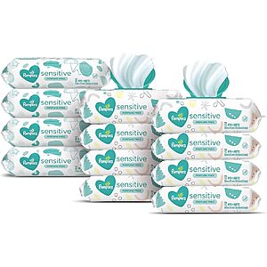 864-Count Pampers Sensitive Water Based Baby Diaper Wipes (Unscented) $16.85 w/ Subscribe & Save + Free S/H