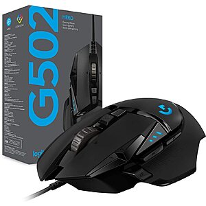 Logitech G G502 HERO Wired Gaming Mouse w/ RGB Lighting (Black) $30 + Free Shipping