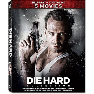 Die Hard 5-Movies Collection (Blu-Ray + Digital HD) $8 + Free Shipping