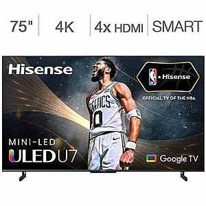 Hisense 75" U75K Series 120Hz Mini-LED 4K QLED Smart TV @ Costco $899.99