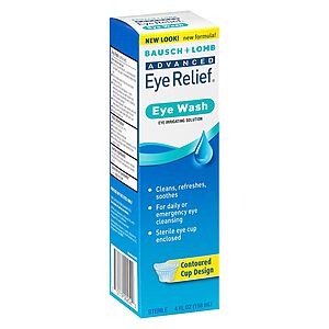 Walgreens: 4-Oz Bausch + Lomb Advanced Eye Relief Eye Wash $0.00 + Tax. Free Store Pickup w/ $10+ Orders