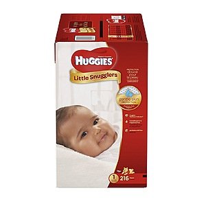 216-Ct Huggies Little Snugglers Baby Diapers (Size 1)  $25 w/ S&S + Free S&H