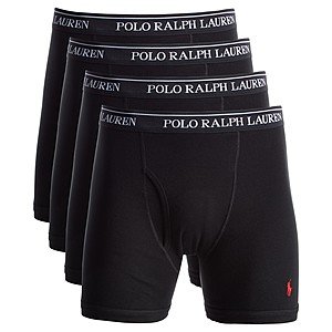 4-Pack Polo Ralph Lauren Men's Knit Cotton Boxer Briefs $19 & More + Free Store Pickup
