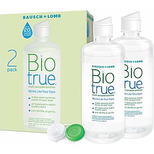 2-Pack of 10oz Biotrue Contact Lens Solution (Soft Lenses) $9.18 or less w/ S&S + Free S&H