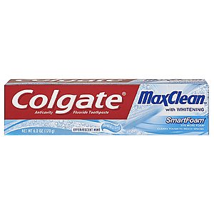 Colgate Total/Optic White/MaxFresh Toothpaste + 3050 Balance Rewards Points Buy 2 for $3 + Free Store Pickup