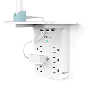 Mifaso Wall Outlet Extender - Surge Protector 6 AC Outlets Multi Plug Outlet $10 @ Amazon