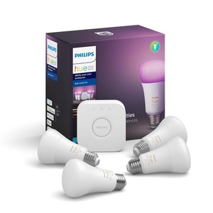 Philips Hue 4pk White And Color Ambiance A19 Led Smart Bulb Starter Kit : Target $149.99