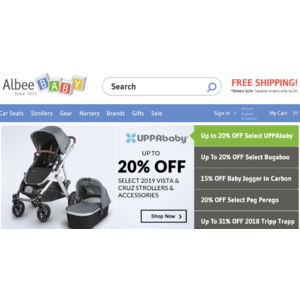 Up to 20% off Uppababy and Bugaboo + No Tax + Fee Shipping at www.albeebaby.com | Bugaboo Fox Complete Stroller $967.20 | Flash Sale Ends Tonight