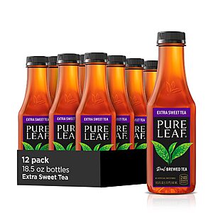 12-Count 18.5-Oz Pure Leaf Iced Real Brewed Black Tea (Extra Sweet) $11.77 ($0.98 Each) w/S&S + Free Shipping w/ Prime or on $35+