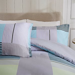 3-Pc Peach Leaf Reversible Cotton Comforter Sets: King $40, Full/Queen from $35 & More + Free S/H $35+