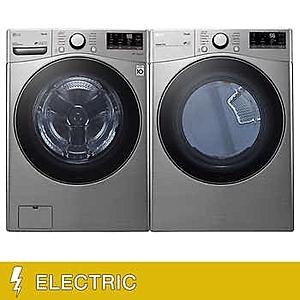 Select Locations: LG 4.5 cu. ft. Front Load Washer + 7.4 cu. ft. Electric Dryer $1000 for Costco Members + Free S/H