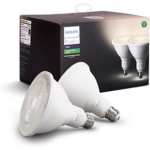 2-Pack Philips Hue White Outdoor PAR38 13W Smart LED Bulbs $30 + Free S/H