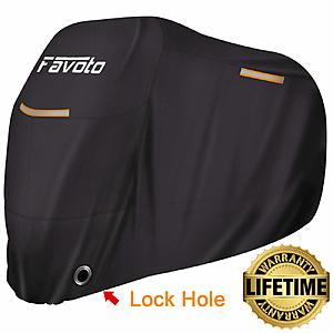 Favoto Motorcycle Cover with 3 Night Reflective & Windproof Buckle Fits up to 96.5”Motorcycles $ 11.87+ Free Shipping $11.87