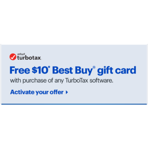 My Best Buy Members: Free $10 gift card with purchase of Turbo Tax Software $39.99