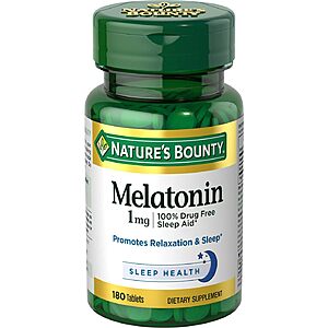 180-Count 1mg Nature's Bounty Melatonin Tablets $2.79 w/ S&S + Free Shipping w/ Prime or $35+