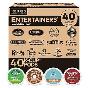 $18.99 /w S&S: Keurig Entertainers' Collection Variety Pack, Single-Serve K-Cup Pods, 40 Count