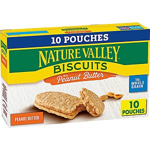 $3.55 /w S&S: Nature Valley Biscuit Sandwiches, Peanut Butter, 1.35 oz, 10 ct