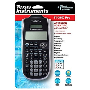 Texas Instruments TI-36X Pro Advanced Scientific Calculator $12.99
