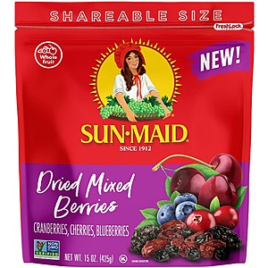 $9.16: Sun-Maid Dried Mixed Berries - 15 oz