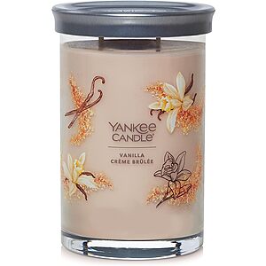 $13 w/ S&S: Yankee Candle Vanilla Crème Brûlée Scented, Signature 20oz Large Tumbler 2-Wick Candle