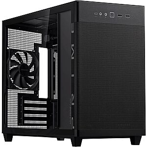 $70: ASUS Prime AP201 Black MicroATX Computer Case w/ Tempered Glass (Black; White)