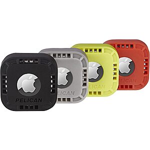 4-Pack Pelican Protective Shockproof Airtag Stick On Holders (Various Colors) $10 + Free Shipping w/ Prime