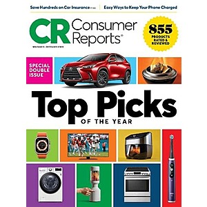 Consumer Reports subscription - $14.99 (Discount Mags)
