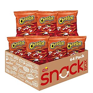 Cheetos Crunchy Cheese Flavored Snacks, 2 Ounce (Pack of 64)~$22.58 @ Amazon~Free Prime Shipping!
