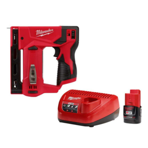 Milwaukee M12 3/8 in. Crown Stapler Kit with 2.0 AH Battery and Charger $99 Home Depot