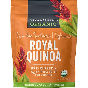 Viva Naturals Organic Quinoa, 4 lb for $12.54 with S&S