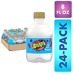 24-Pack 8oz Splash Blast Water w/ Electrolytes (Wild Berry) $3.90