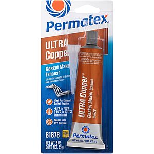 $5.26 /w S&S: Permatex 81878 Ultra Copper Maximum Temperature RTV Silicone Gasket Maker, 3 oz. Tube Amazon