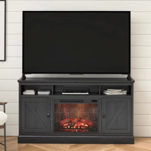 Ameriwood Fireplace TV Stand for TV's up to 55" (Ivory) $134, Mainstays Farmhouse Fireplace TV Stand for TV's up to 55" (Various Colors) $158 & More + Free Shipping